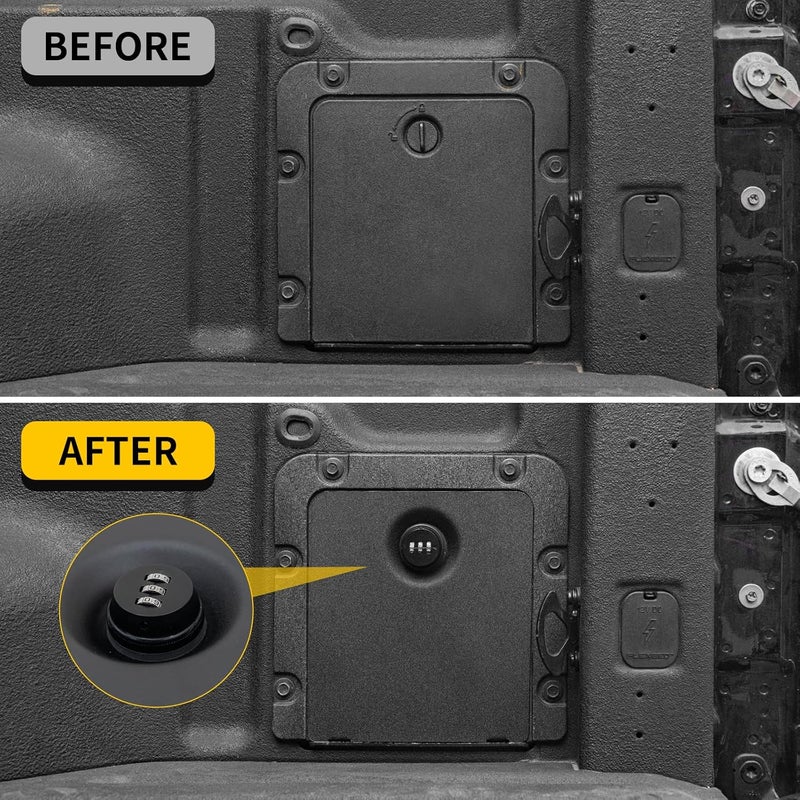 Maxzina Truck Security Lock Cover Compatible with 2022-2025 Ford Maverick Code Lock Design Bin Cover Bed Storage Bin Side Cover with Code Lock for 2024 Maverick Accessories - Image 2